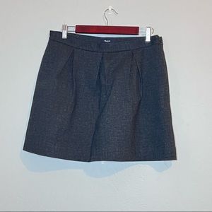 Madewell Pleated Skirt Heather Dark Grey 10